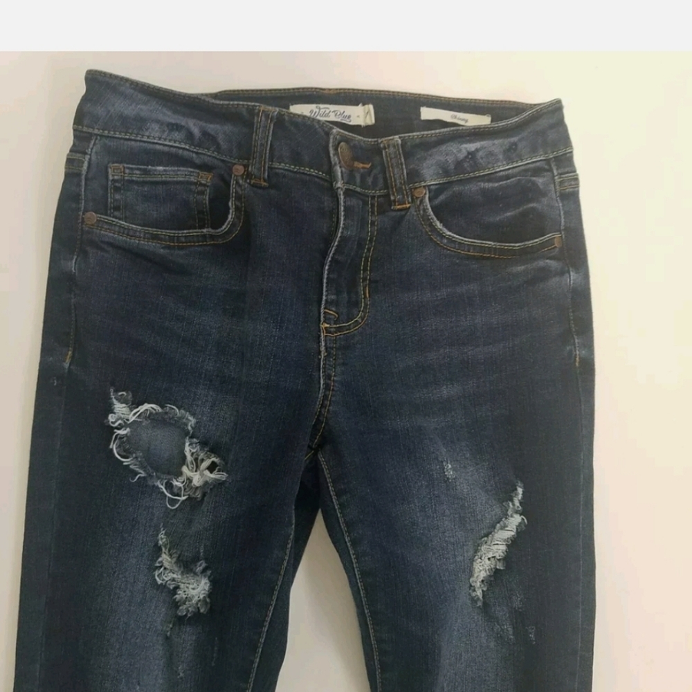 Wild Blue Jeans Juniors Size 1 Sadie Robertson Collection Skinny Distressed